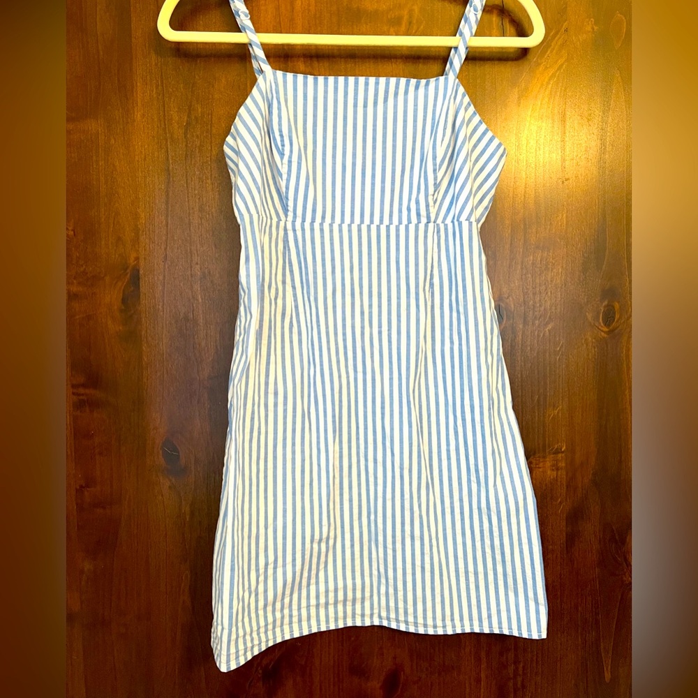 Kendall & Kylie blue and white striped dress
